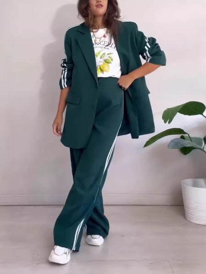 Damer elegant blazer-set med sportiga accenter och bred skärning Eva Jonsson-Eva Jonsson