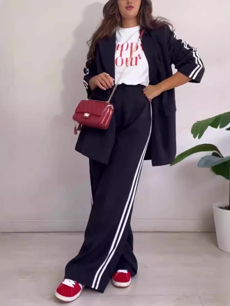 Damer elegant blazer-set med sportiga accenter och bred skärning Eva Jonsson-Eva Jonsson