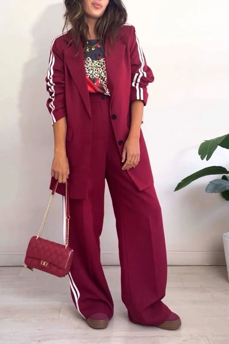 Damer elegant blazer-set med sportiga accenter och bred skärning Eva Jonsson-Eva Jonsson