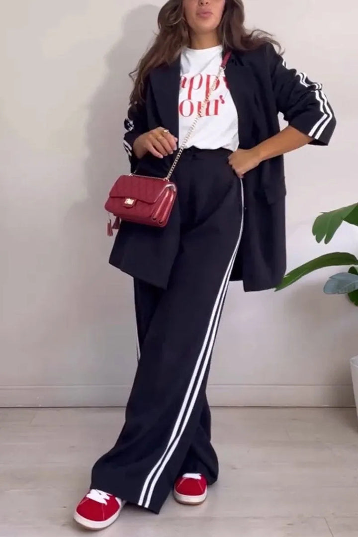 Damer elegant blazer-set med sportiga accenter och bred skärning Eva Jonsson-Eva Jonsson