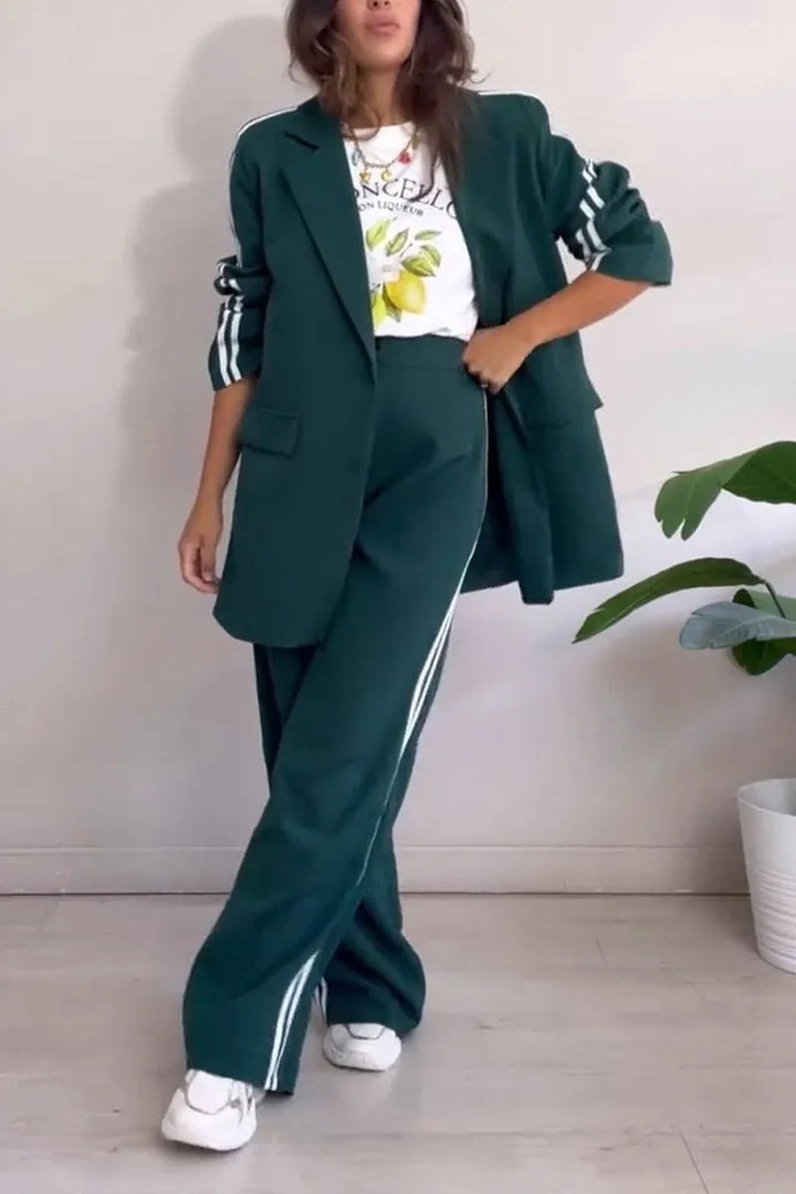 Damer elegant blazer-set med sportiga accenter och bred skärning Eva Jonsson-Eva Jonsson