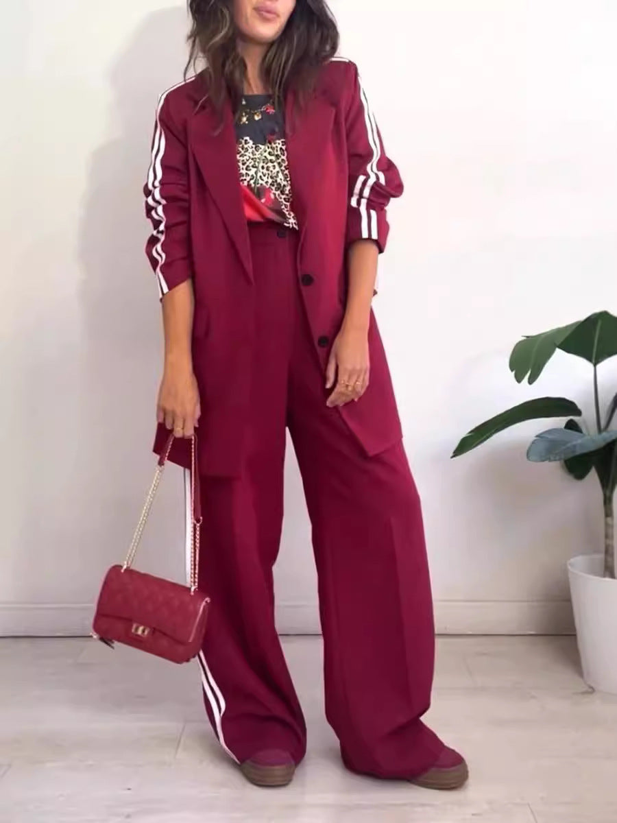 Damer elegant blazer-set med sportiga accenter och bred skärning Eva Jonsson-Eva Jonsson