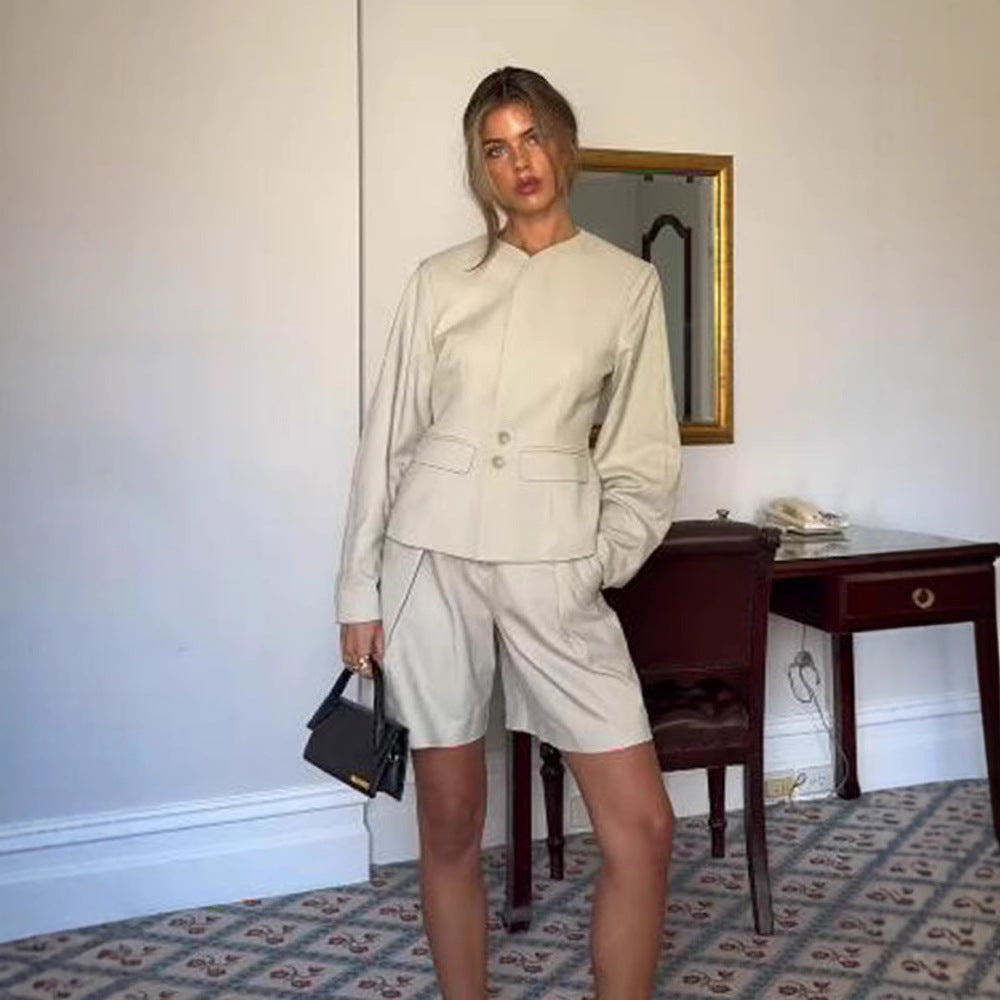 Damer elegant blazer-shorts-set Eva Jonsson-Eva Jonsson