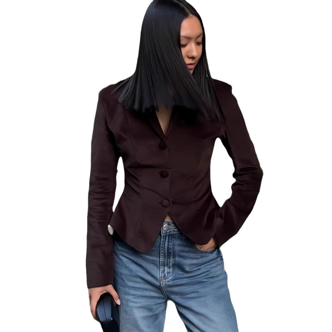 Damer elegant blazerjacka med figursydd skärning Mirla-Eva Jonsson