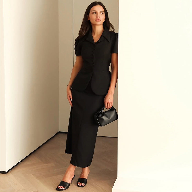 Damer elegant blazerjacka med strukturerade axlar Mirla-Eva Jonsson