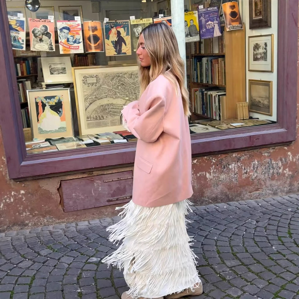 Damer elegant blazjacka med strukturerad design och praktiska fickor Mirla-Eva Jonsson