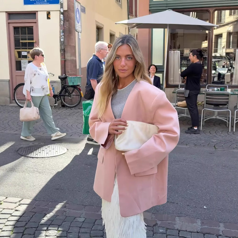 Damer elegant blazjacka med strukturerad design och praktiska fickor Mirla-Eva Jonsson
