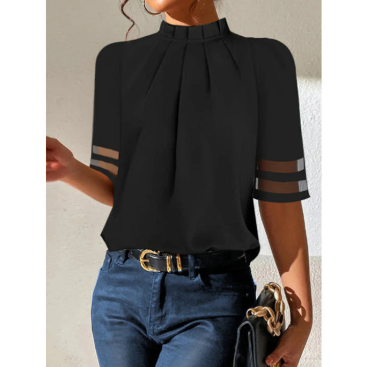 Damer elegant blus med genomskinliga ärmar Eva Jonsson-Eva Jonsson