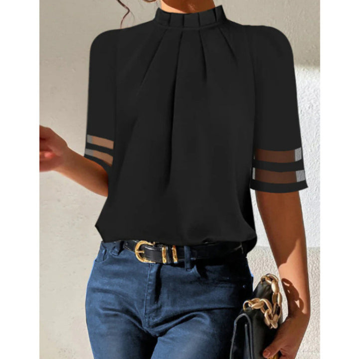 Damer elegant blus med genomskinliga ärmar Eva Jonsson-Eva Jonsson