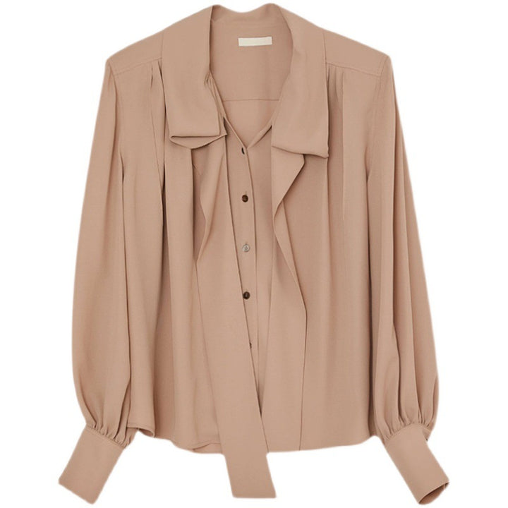 Damer elegant blus med knytbälte Mirla-Eva Jonsson