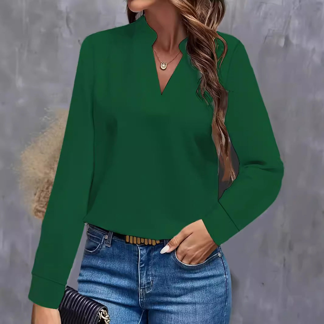 Damer elegant blus med modern ståkrage Mirla-Eva Jonsson