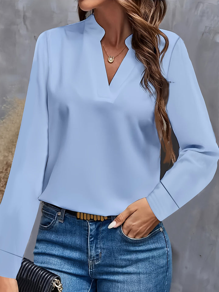 Damer elegant blus med modern ståkrage Mirla-Eva Jonsson