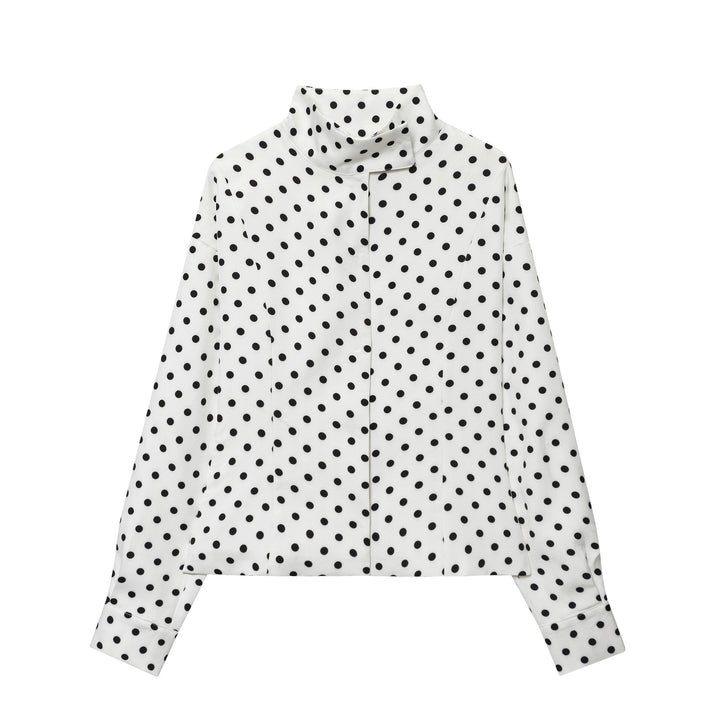 Damer elegant blus med moderna prickar Mirla-Eva Jonsson
