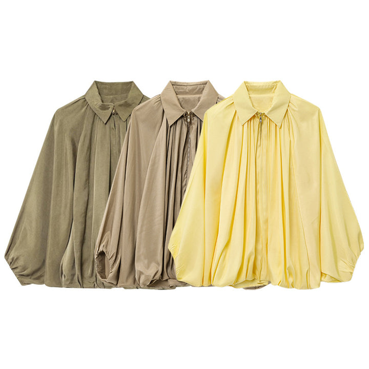 Damer elegant blus med plissédetaljer Mirla-Eva Jonsson