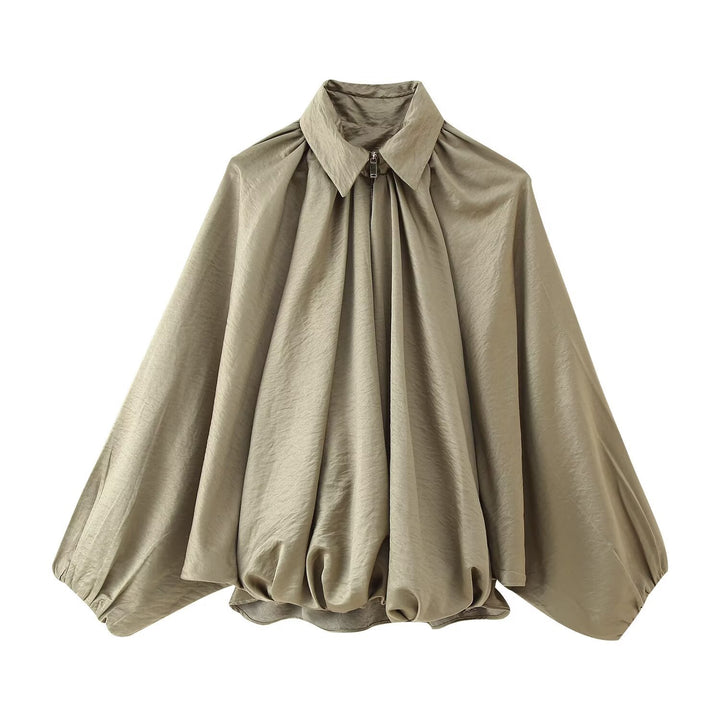 Damer elegant blus med plissédetaljer Mirla-Eva Jonsson