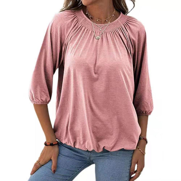 Damer elegant blus med puffärmar Mirla-Eva Jonsson