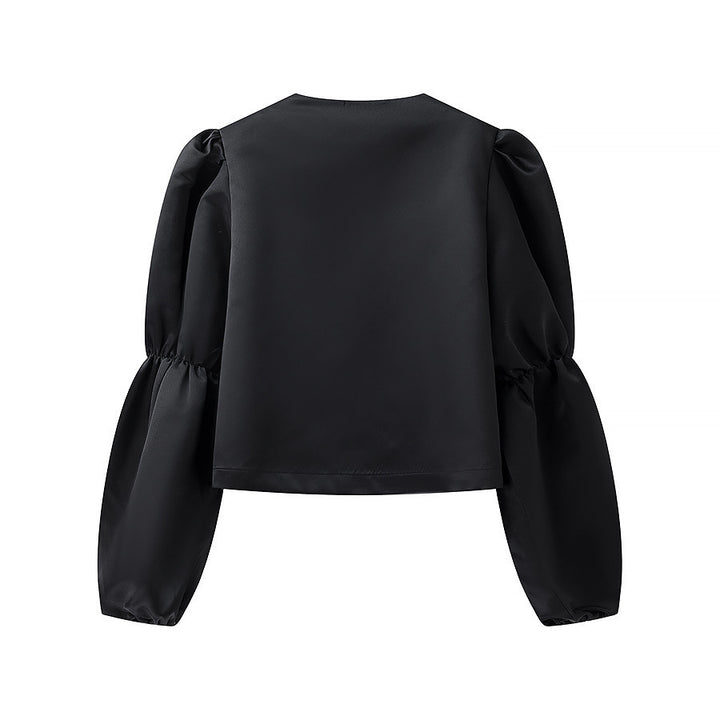 Damer elegant blus med puffärmar Mirla-Eva Jonsson