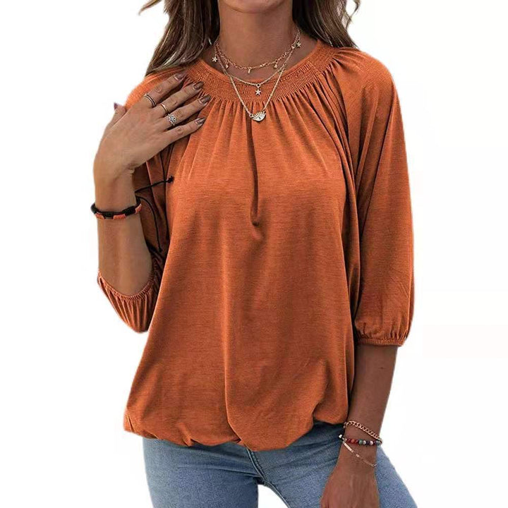 Damer elegant blus med puffärmar Mirla-Eva Jonsson