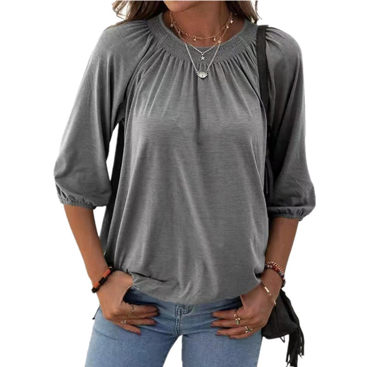 Damer elegant blus med puffärmar Mirla-Eva Jonsson