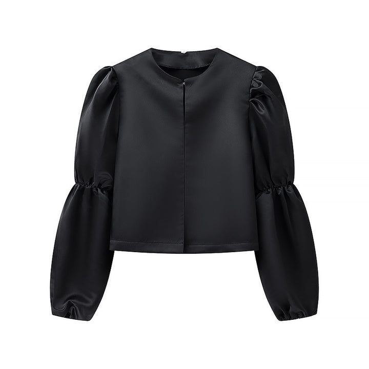 Damer elegant blus med puffärmar Mirla-Eva Jonsson