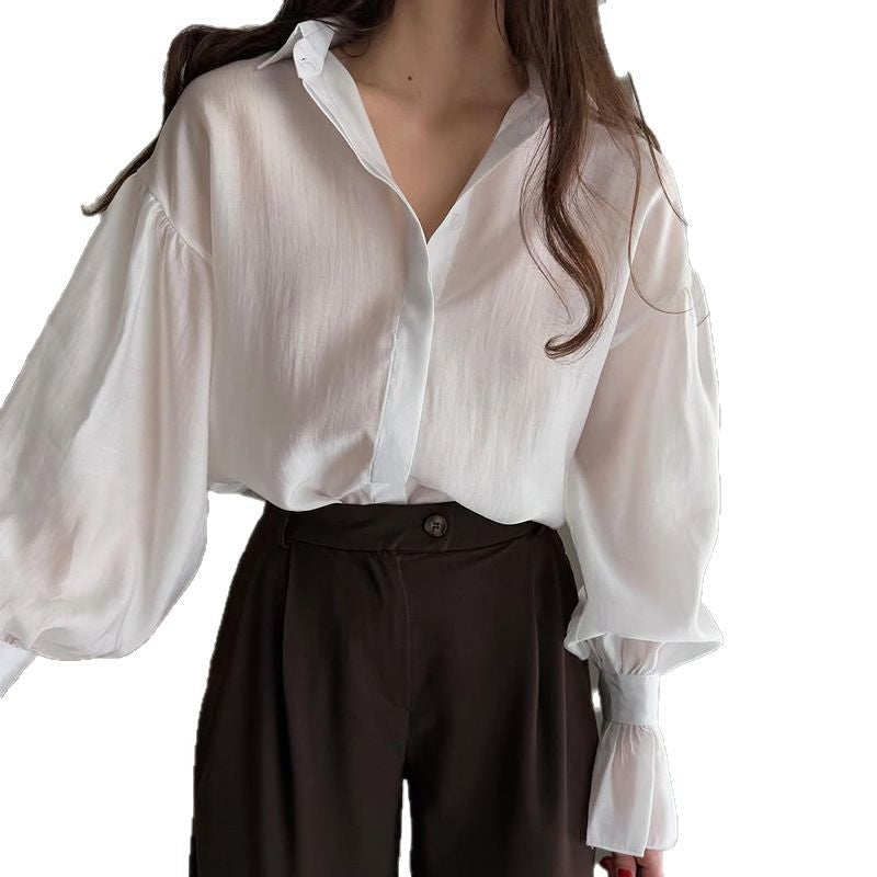 Damer elegant blus med voluminösa ärmar Mirla-Eva Jonsson
