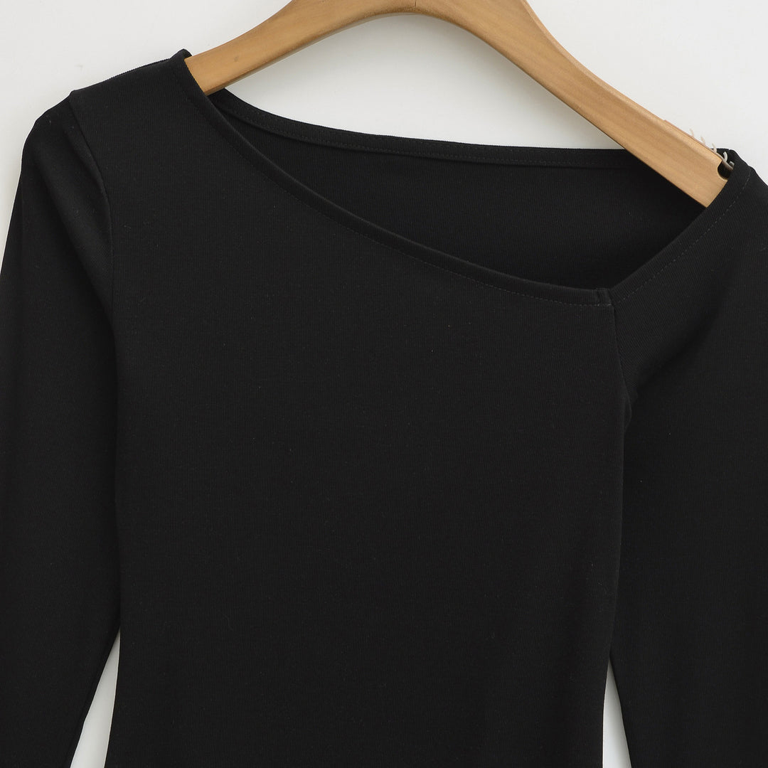 Damer elegant bodysuit med asymmetrisk u-ringning Mirla-Eva Jonsson