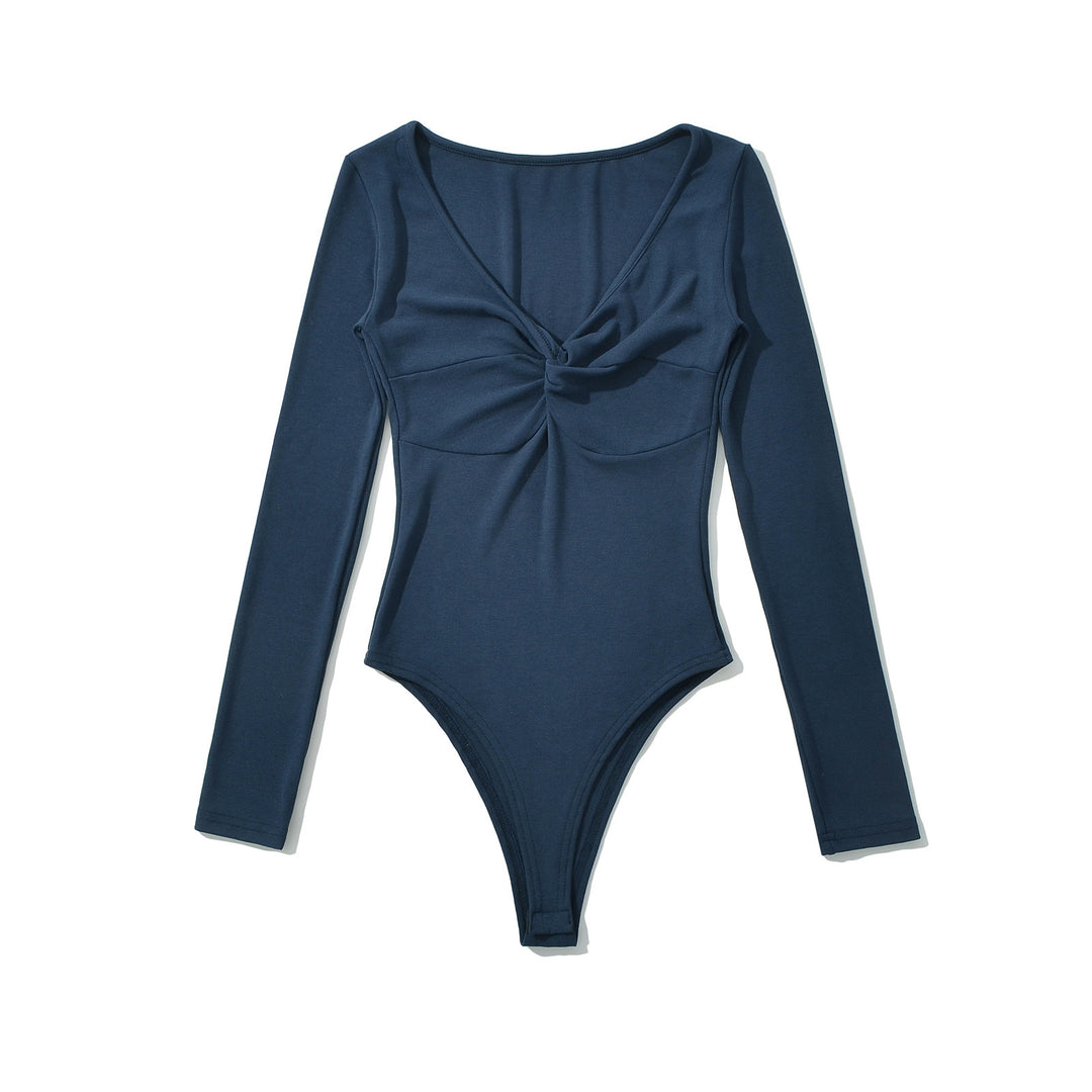 Damer elegant bodysuit med raffinerad knutdetalj Mirla-Eva Jonsson