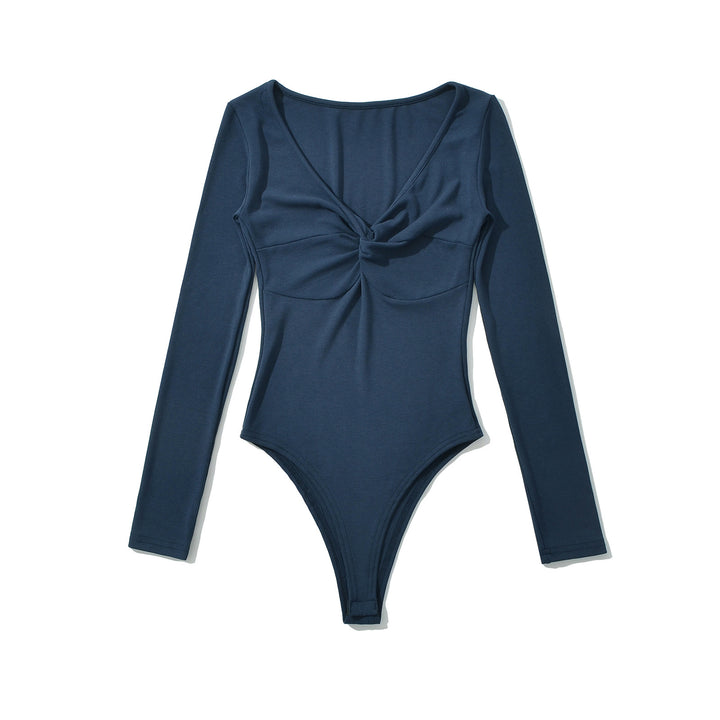 Damer elegant bodysuit med raffinerad knutdetalj Mirla-Eva Jonsson