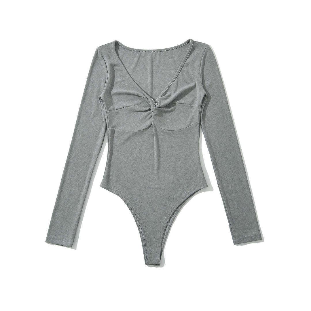 Damer elegant bodysuit med raffinerad knutdetalj Mirla-Eva Jonsson
