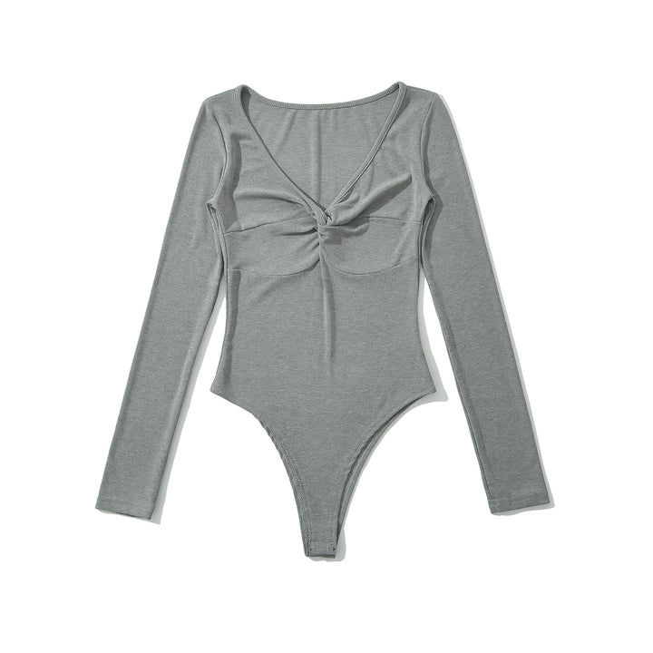 Damer elegant bodysuit med raffinerad knutdetalj Mirla-Eva Jonsson