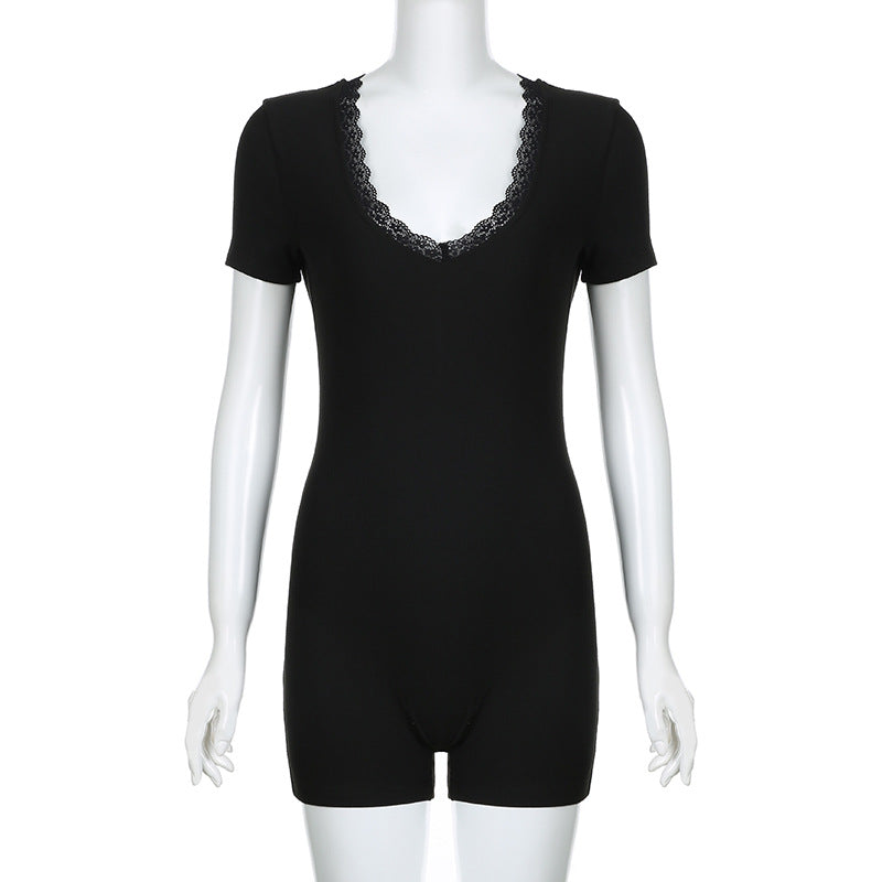 Damer elegant bodysuit med spetsdetaljer Mirla-Eva Jonsson