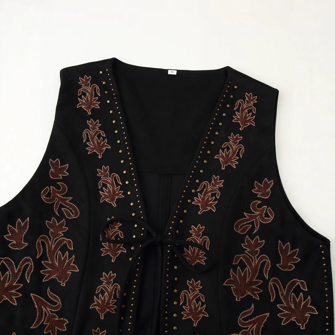 Damer elegant broderad väst Mirla-Eva Jonsson