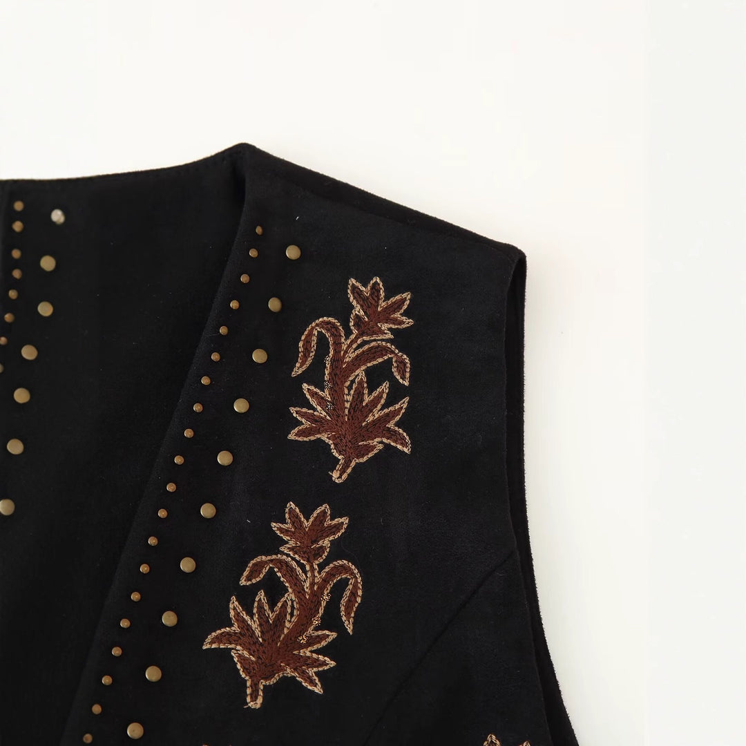 Damer elegant broderad väst Mirla-Eva Jonsson
