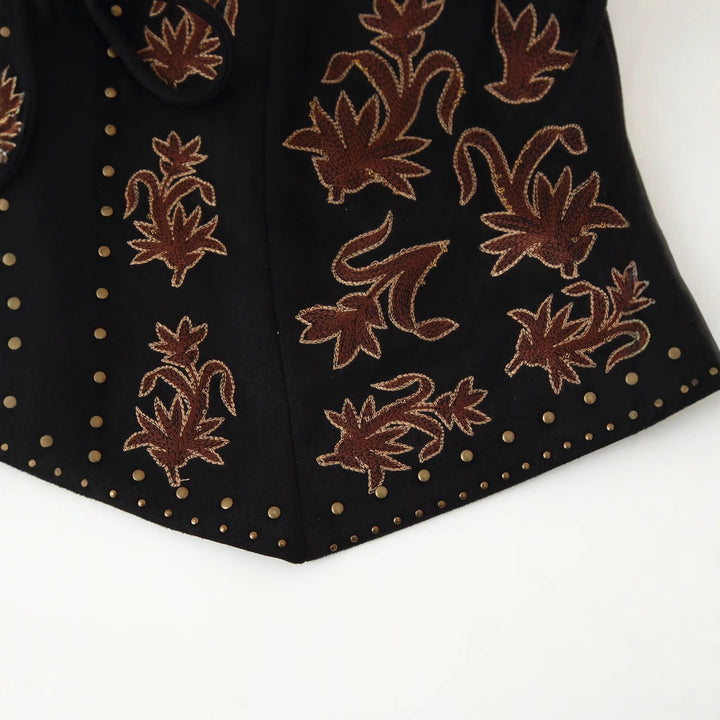 Damer elegant broderad väst Mirla-Eva Jonsson