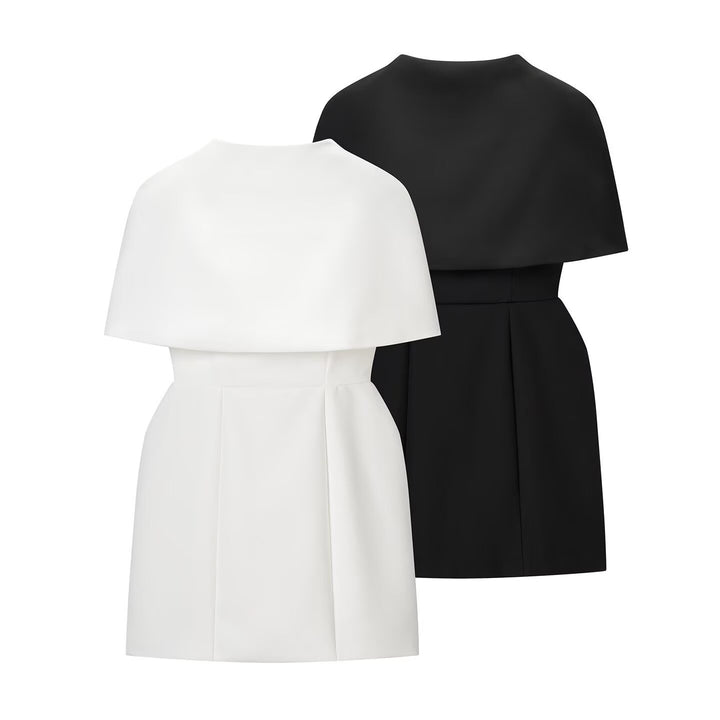 Damer elegant bröllopsklänning med capeärmar och figursydd skärning Mirla-Eva Jonsson
