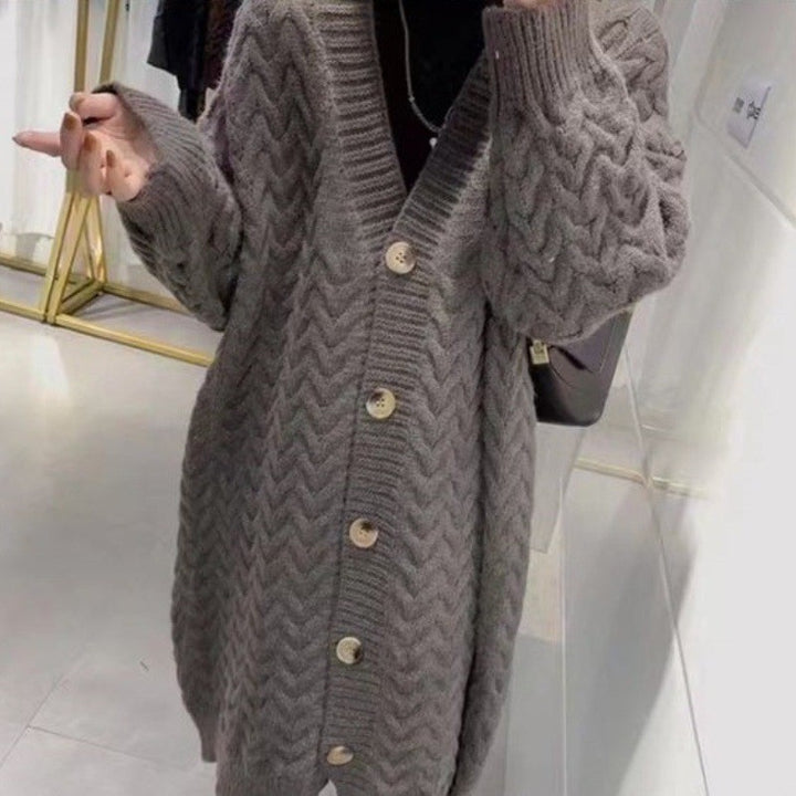 Damer elegant cardigan med knapppdetaljer Mirla-Eva Jonsson