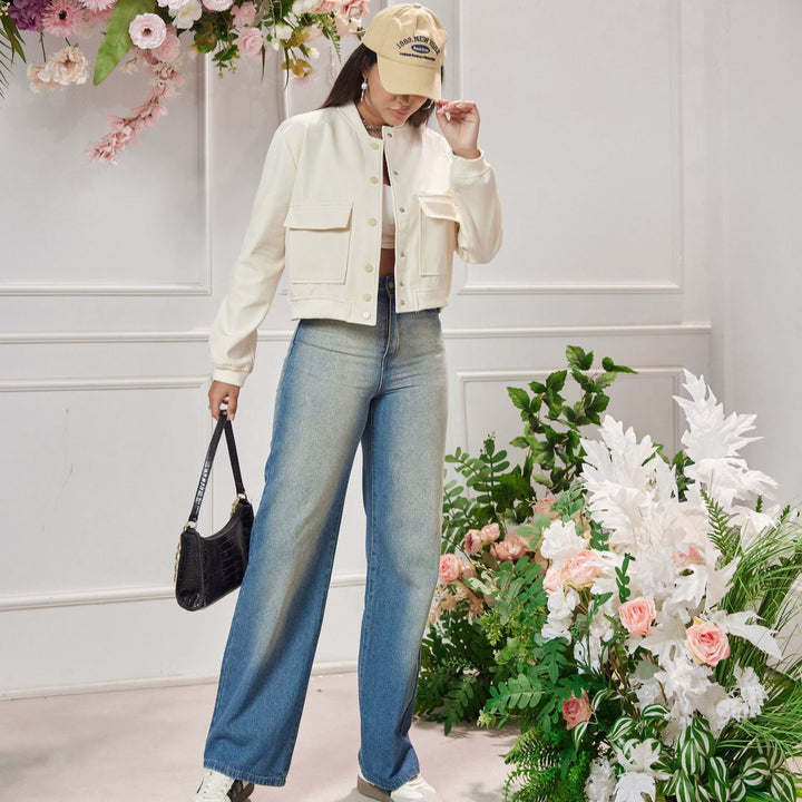 Damer elegant cropped jacka Mirla-Eva Jonsson