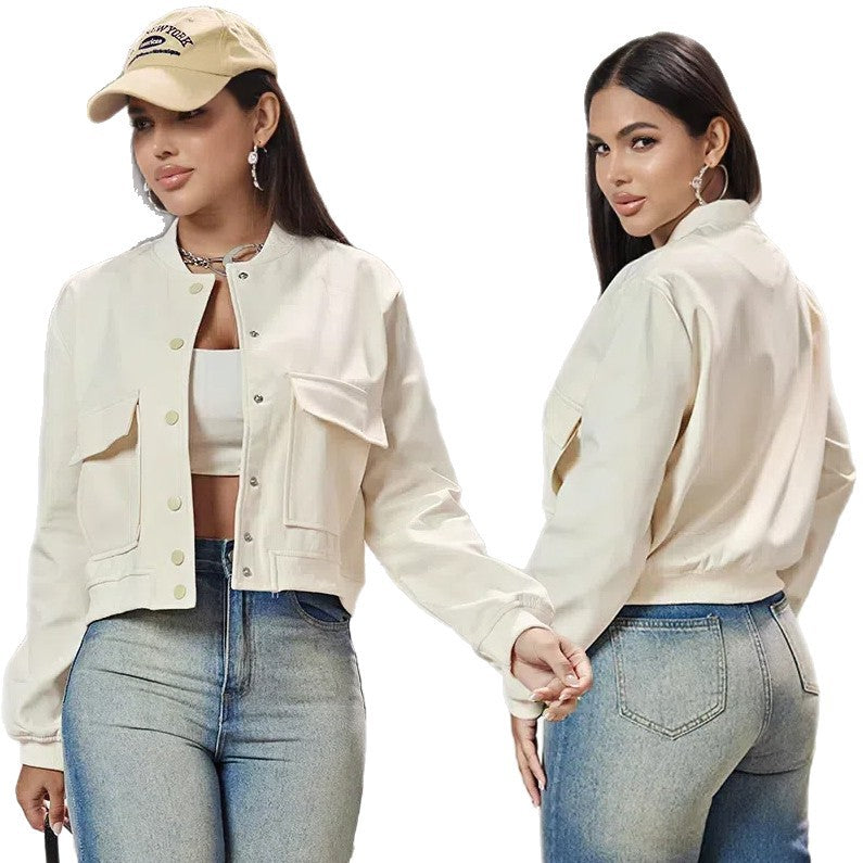 Damer elegant cropped jacka Mirla-Eva Jonsson