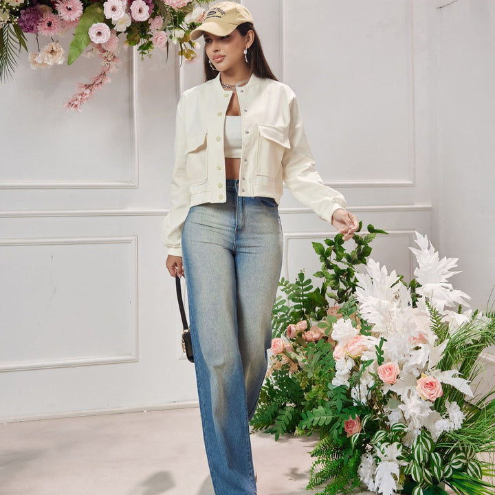 Damer elegant cropped jacka Mirla-Eva Jonsson