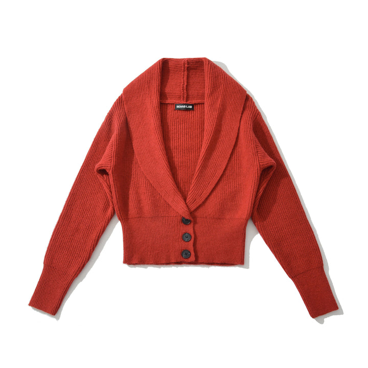 Damer elegant cropped kofta med snygg revers Mirla-Eva Jonsson