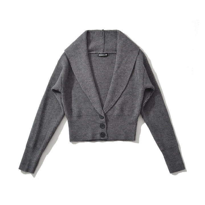 Damer elegant cropped kofta med snygg revers Mirla-Eva Jonsson