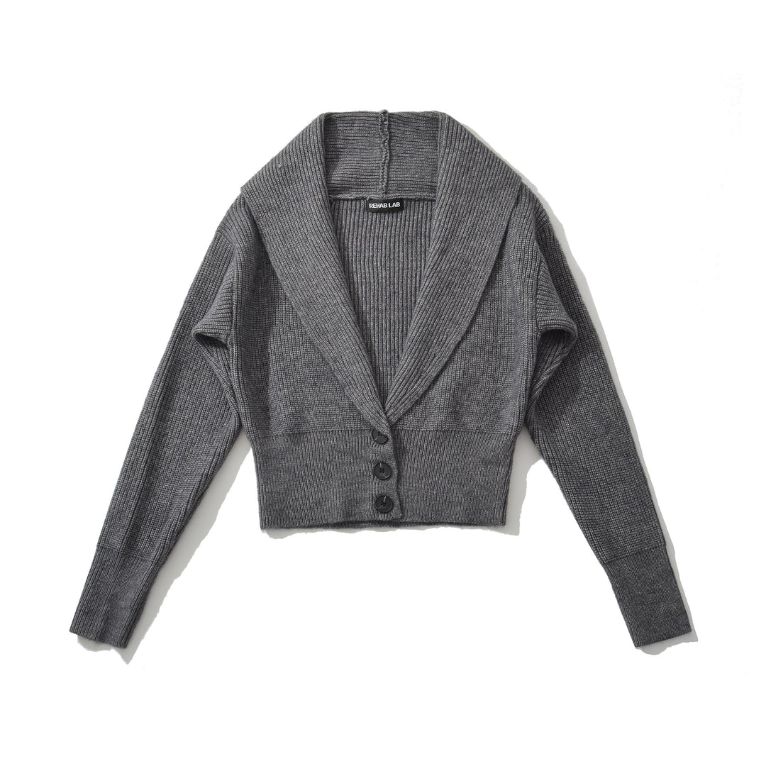 Damer elegant cropped kofta med snygg revers Mirla-Eva Jonsson