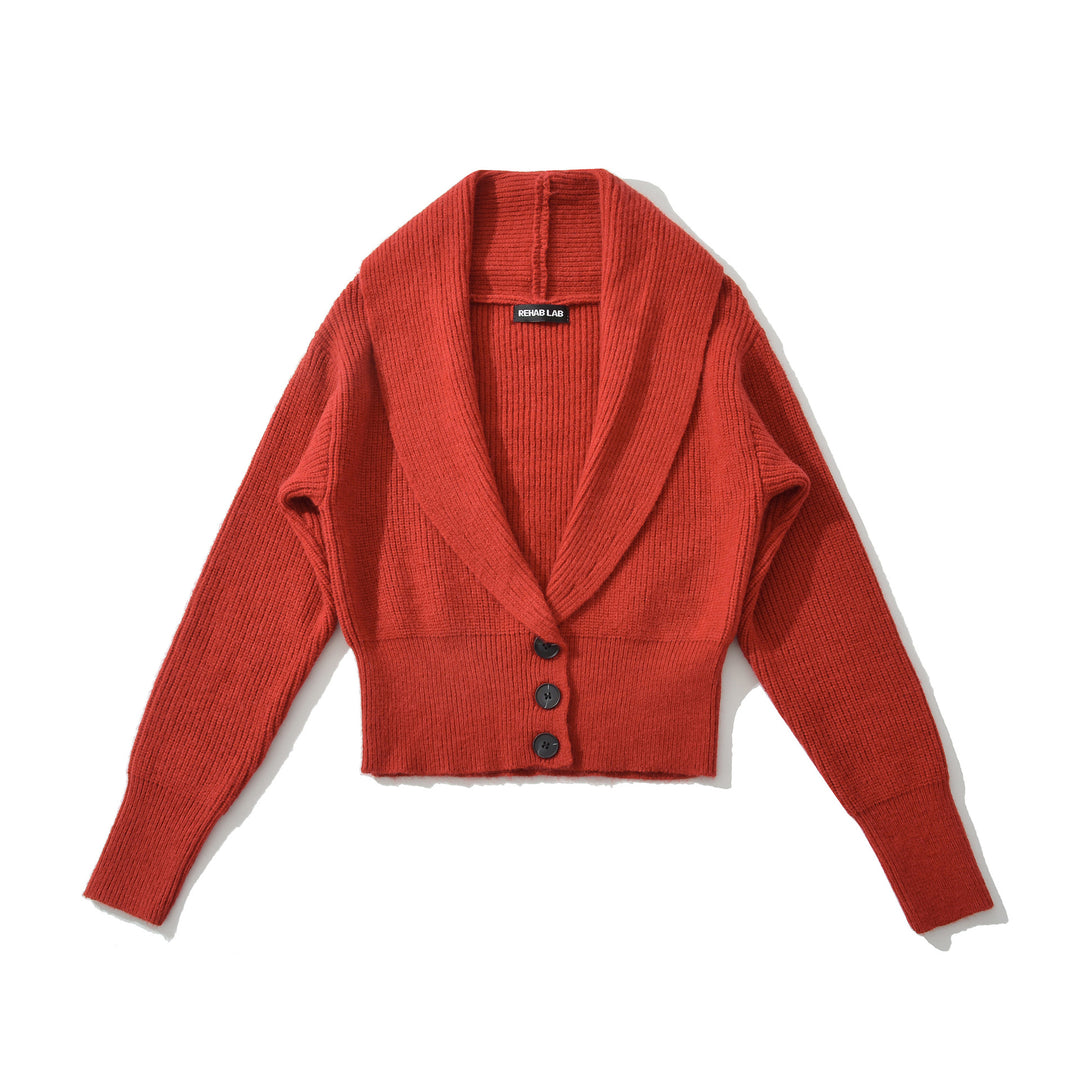 Damer elegant cropped kofta med snygg revers Mirla-Eva Jonsson