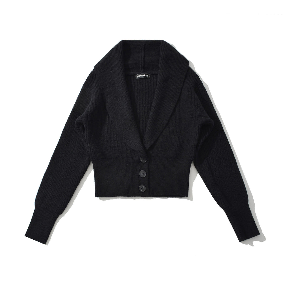 Damer elegant cropped kofta med snygg revers Mirla-Eva Jonsson