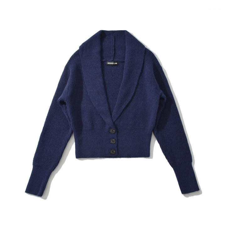 Damer elegant cropped kofta med snygg revers Mirla-Eva Jonsson