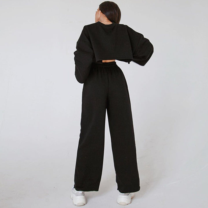 Damer elegant cropped överdel och vidskuren byxa Eva Jonsson-Eva Jonsson