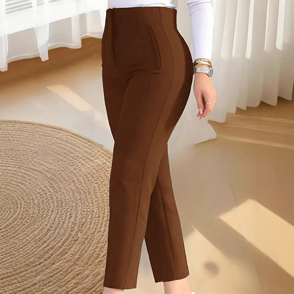 Damer elegant dräktbyxa med hög midja och smal ben Mirla-Eva Jonsson