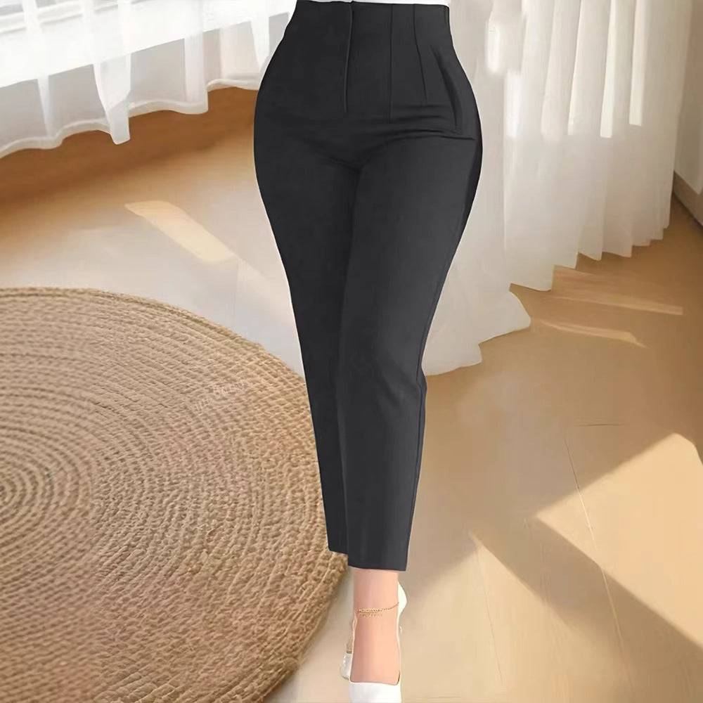 Damer elegant dräktbyxa med hög midja och smal ben Mirla-Eva Jonsson