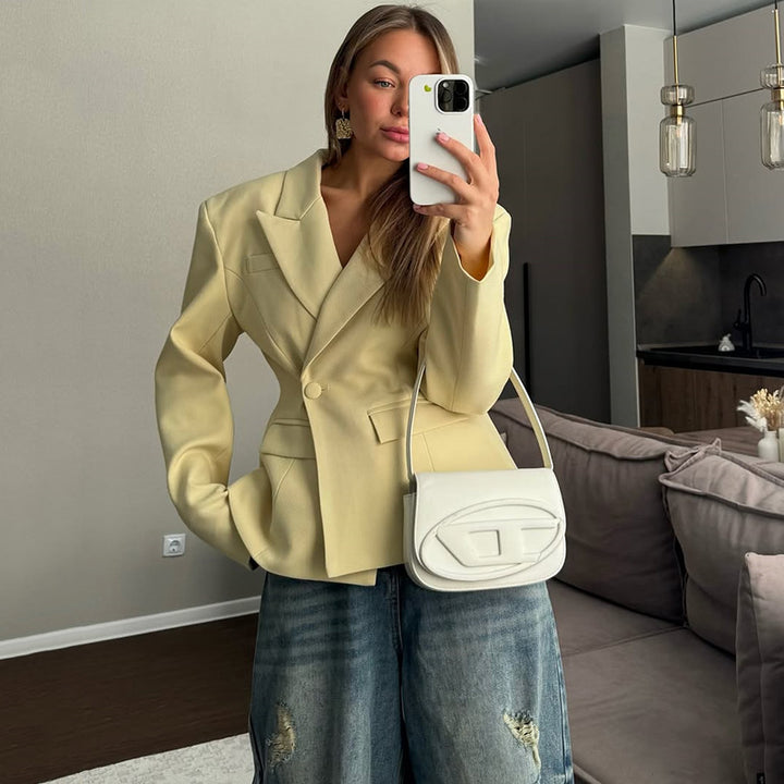 Damer elegant figursydd blazer Mirla-Eva Jonsson