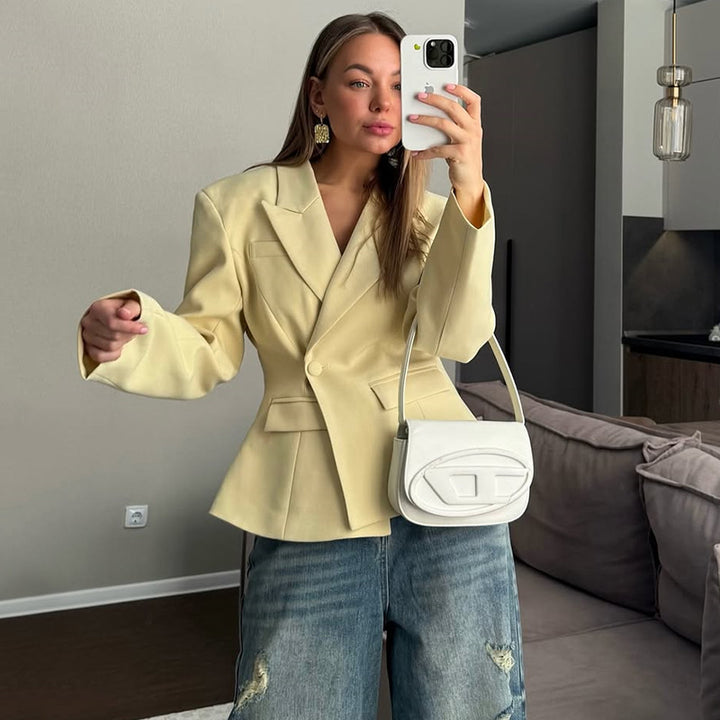 Damer elegant figursydd blazer Mirla-Eva Jonsson